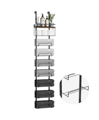 Bathroom Hardware 9-Tier Towel Rack Over Door Metal Basket