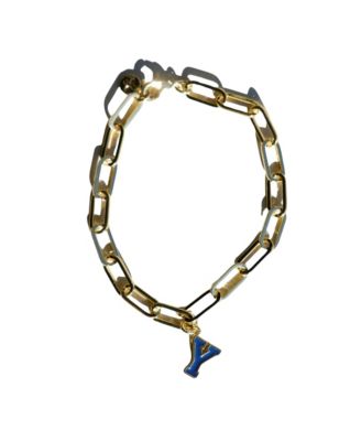 Women's Gold-Tone Brigham Young University Paper Clip Chain Bracelet with Lobster Clasp