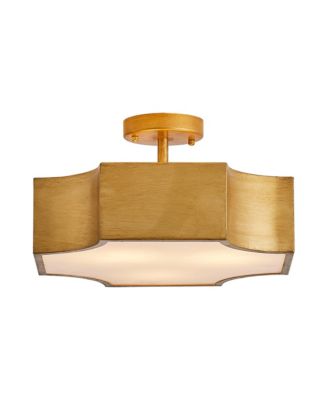 15" Modern 3-Light Semi-Flush Mount Ceiling Light for Hallway and Entryway