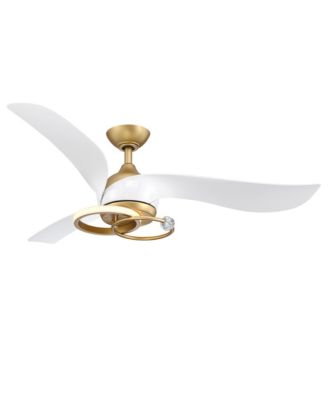 60inch Modern Dark Brown 3 Blades Ceiling Fan with Remote