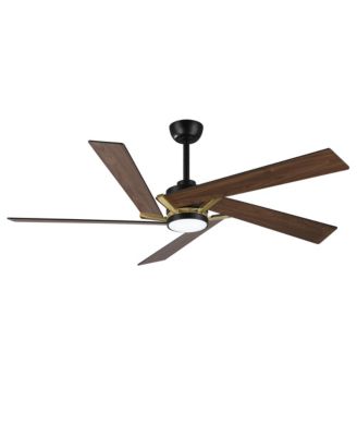 60" Modern Dark 5 Blades Ceiling Fan with Remote