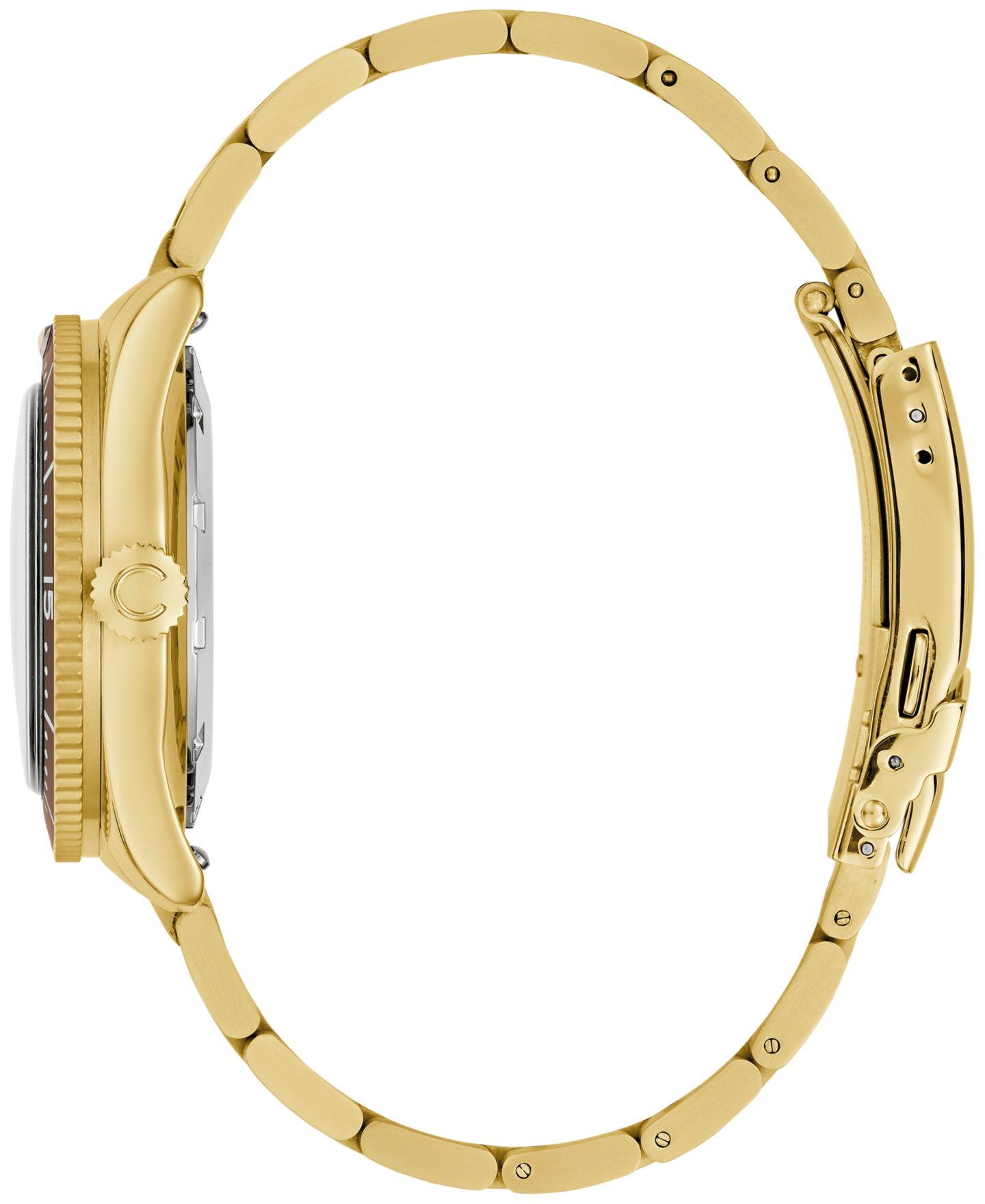 Мужские часы Caravelle Automatic Sea Hunter Gold-Tone Stainless Steel Bracelet Watch 39mm — фото 2