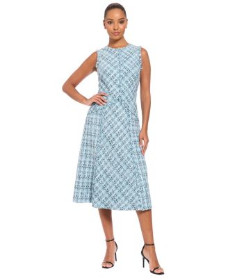 Women's Plaid A-Line Sleeveless Dress