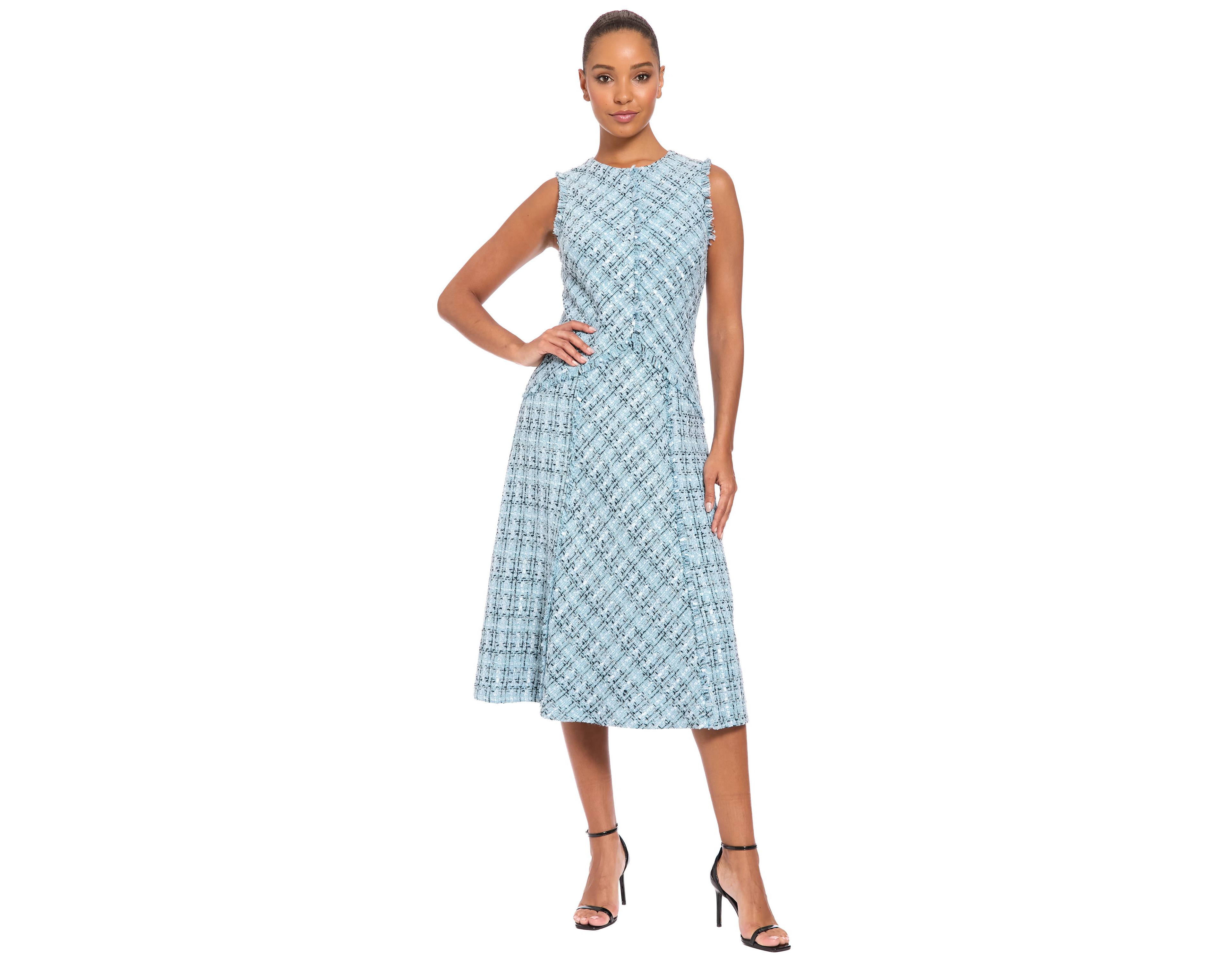 Maggy London Women's Plaid A-Line Sleeveless Dress