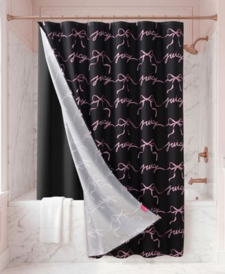Shower Curtain Set with Liner and Hooks, 14-Piece