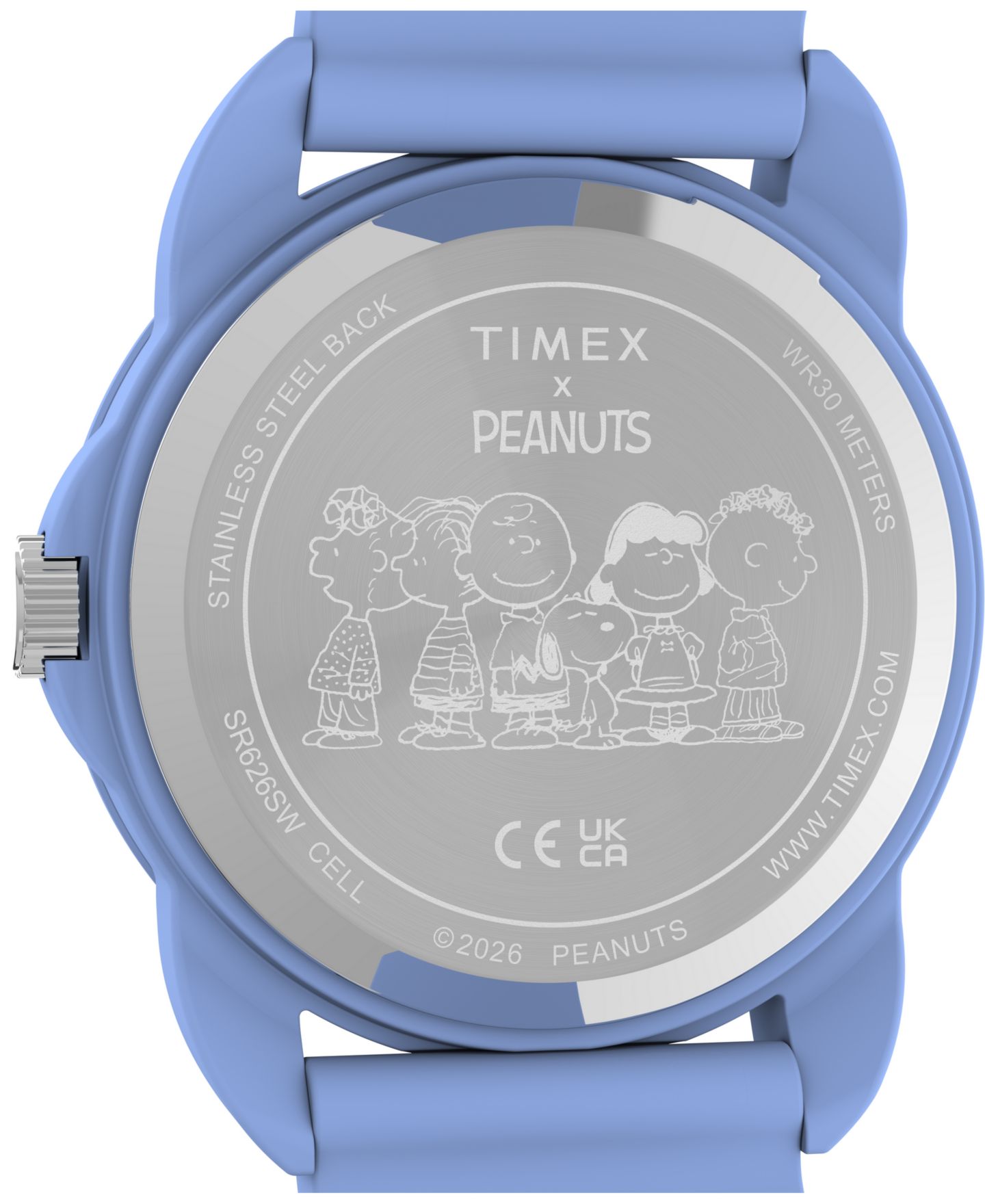 Детские часы Timex Peanuts Quartz Analog Blue Silicone Strap Watch 30mm — фото 4