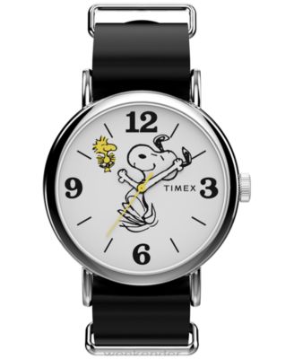 Unisex Quartz Peanuts Leather Watch 40mm