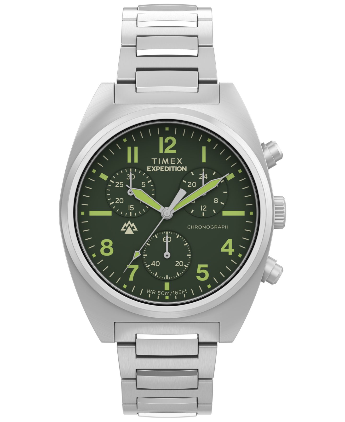 Мужские часы Timex Quartz Capstone Silver-Tone Stainless Steel 41mm — фото 1