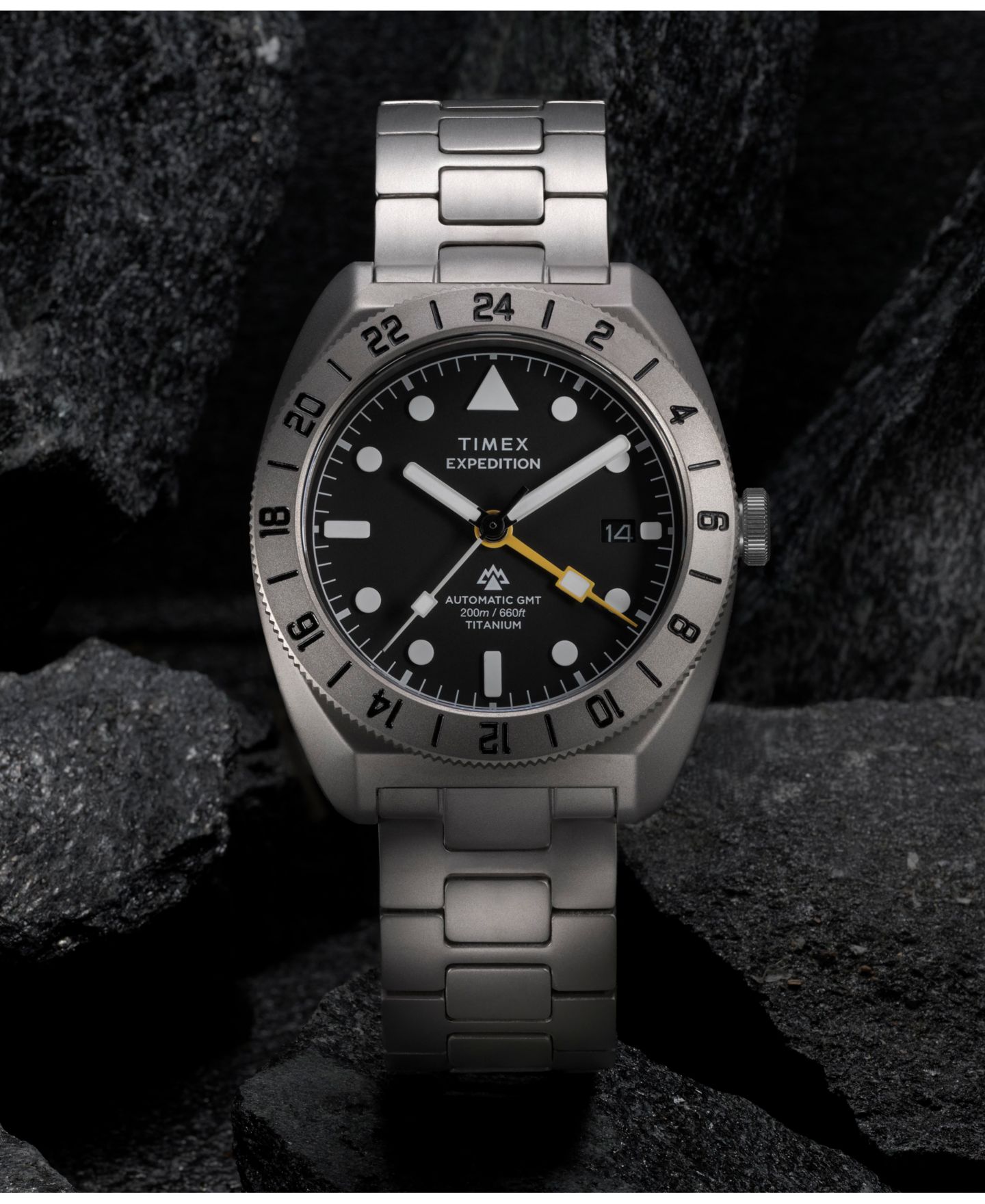 Мужские часы Timex Automatic Sport Expedition Pioneer Black Titanium 41mm — фото 7