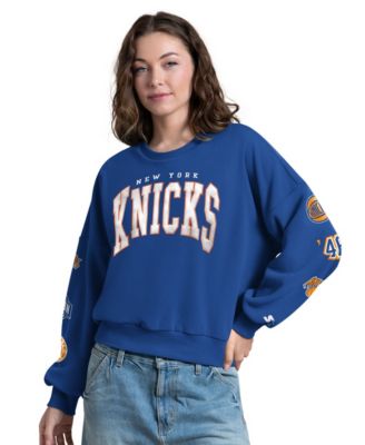 Women's Blue New York Knicks Fan Catch Sweatshirt