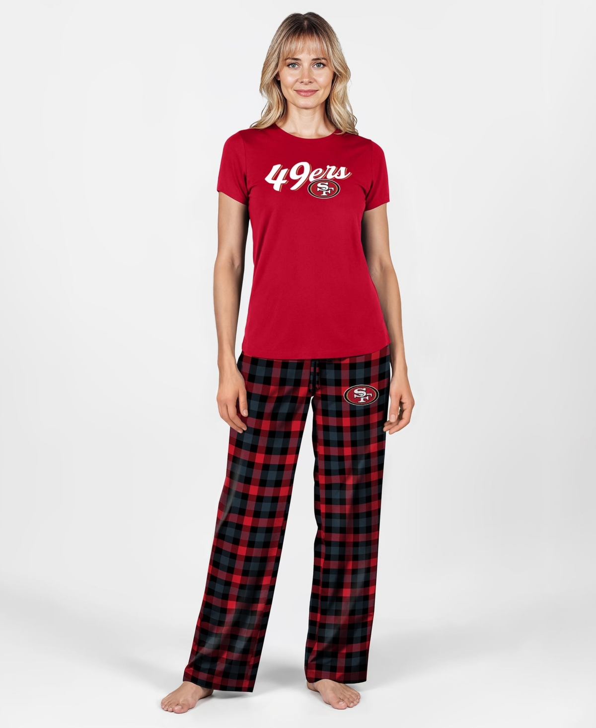 Concepts Sport Women's Scarlet San Francisco 49ers Highland Sleep Set - Scarlet, Black