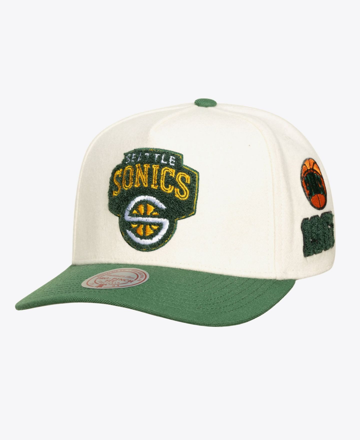Кепка Mitchell & Ness Cream Seattle SuperSonics Cream Team Pro Adjustable Hat — фото 2