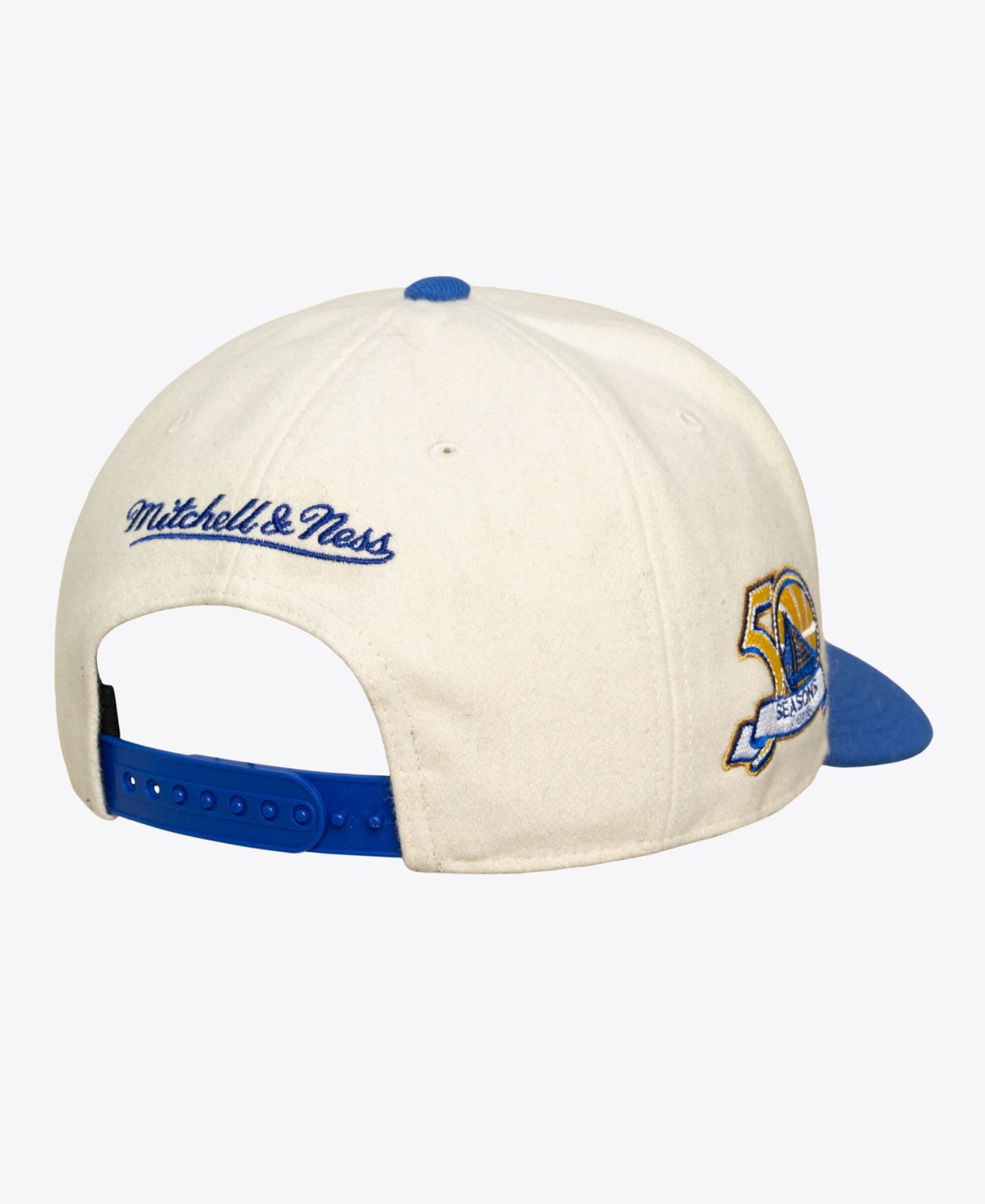 Кепка Mitchell & Ness Cream Golden State Warriors Cream Team Pro Adjustable Hat — фото 3