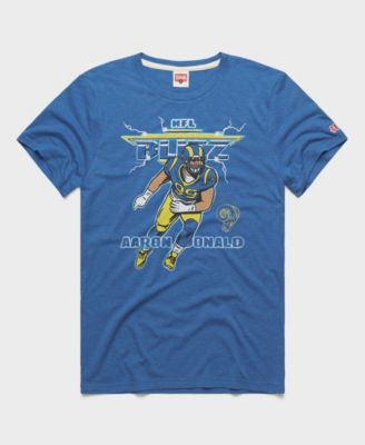 Men's and Women's Aaron Donald Royal Los Angeles Rams NFL Blitz Graphic Tri-Blend T-Shirt
