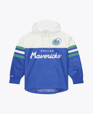 Men's Blue Dallas Mavericks Head Coach Lightweight Anorak Half-Zip Windbreaker Jacket