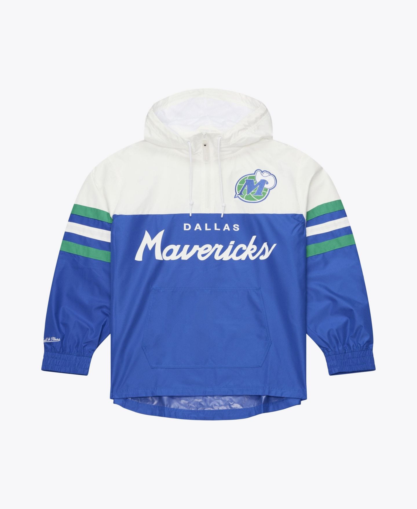 Мужская куртка Mitchell & Ness Blue Dallas Mavericks Head Coach Lightweight Anorak Half-Zip Windbreaker — фото 1
