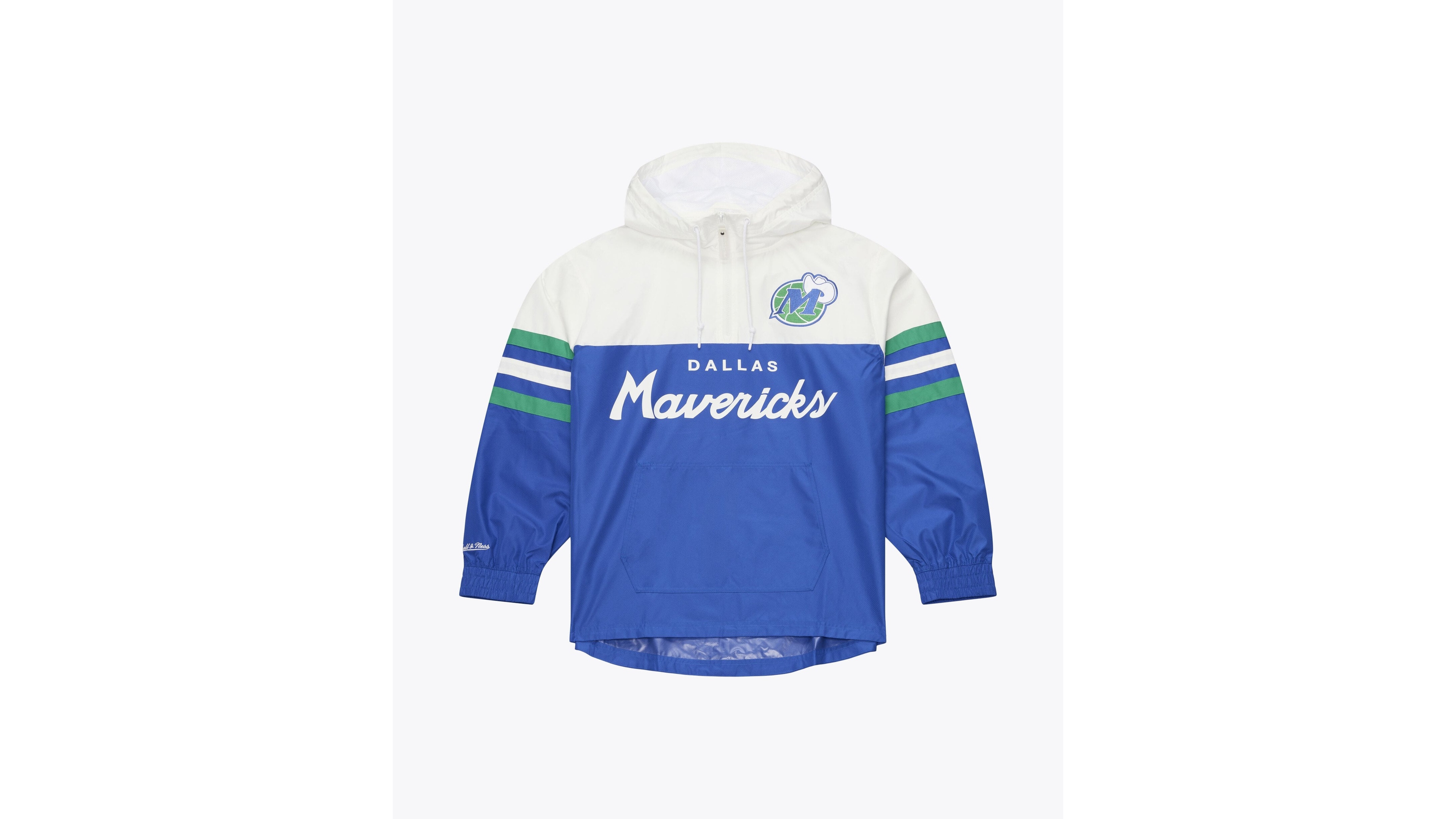 Mitchell & Ness Men's Blue Dallas Mavericks Head Coach Lightweight Anorak Half-Zip Windbreaker Jacket
