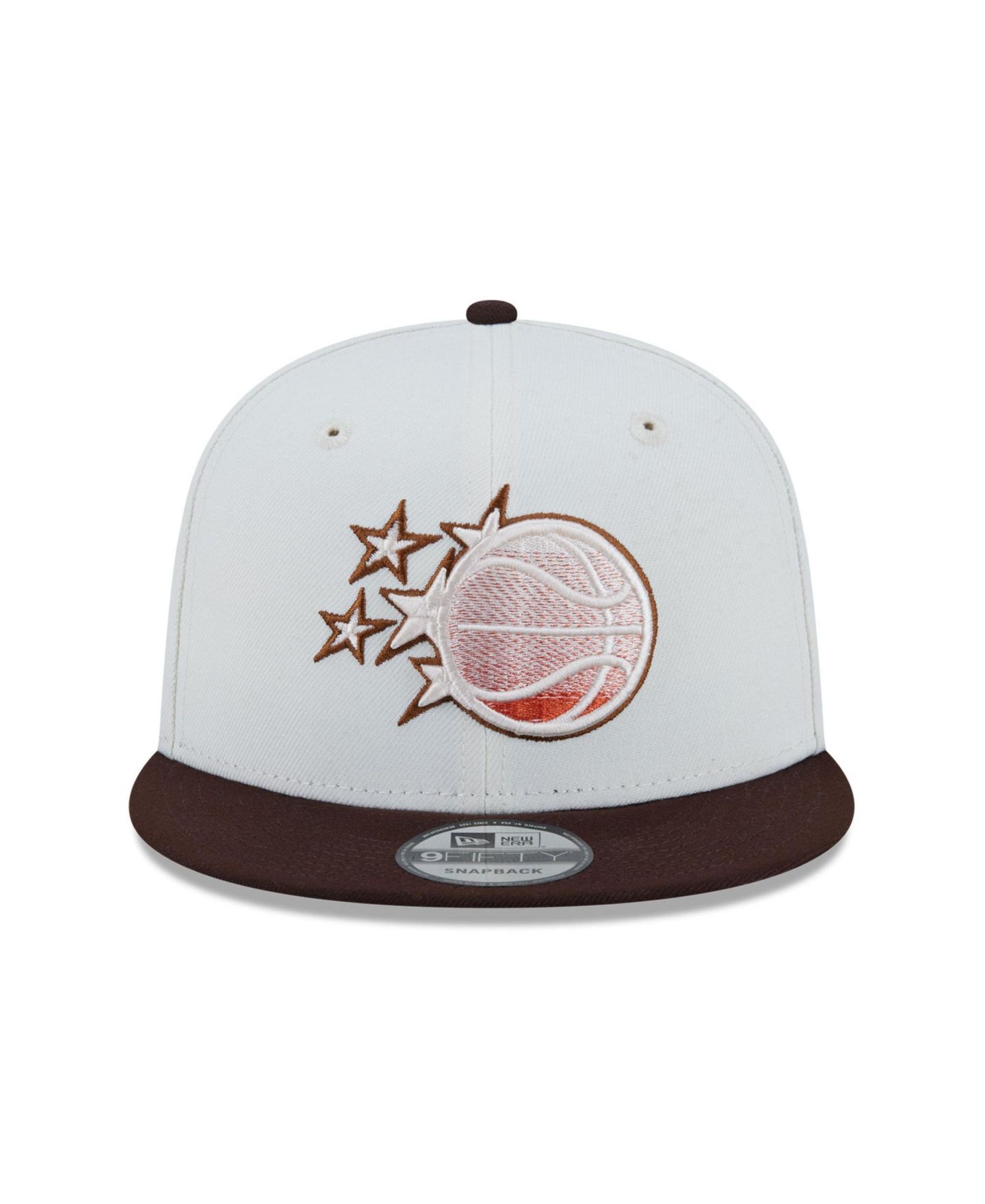 Мужская кепка New Era White Orlando Magic Pumpkin Spice 9FIFTY Snapback Hat — фото 2