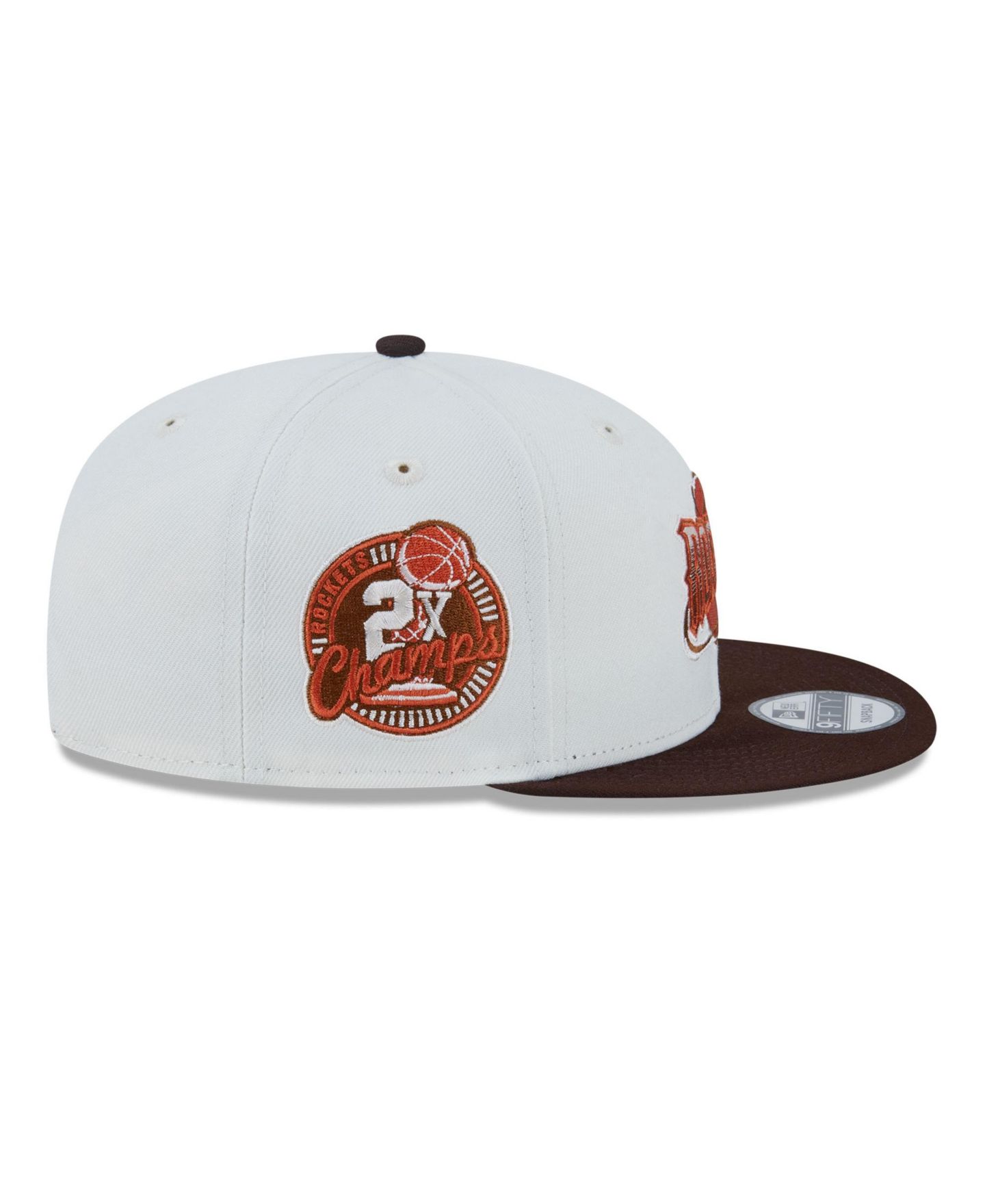 Мужская кепка New Era White Houston Rockets Pumpkin Spice 9FIFTY Snapback Hat — фото 5