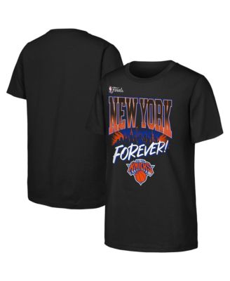 Big Boys' and Girls' Black New York Knicks New York Forever T-Shirt