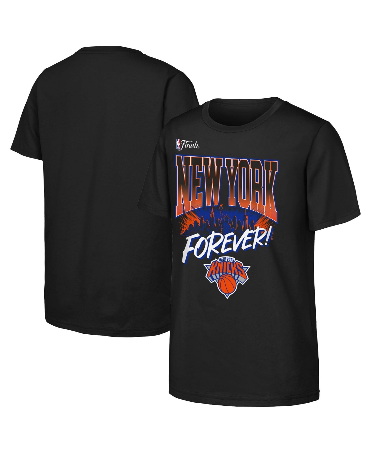 Outerstuff Big Boys' and Girls' Black New York Knicks New York Forever T-Shirt - Black
