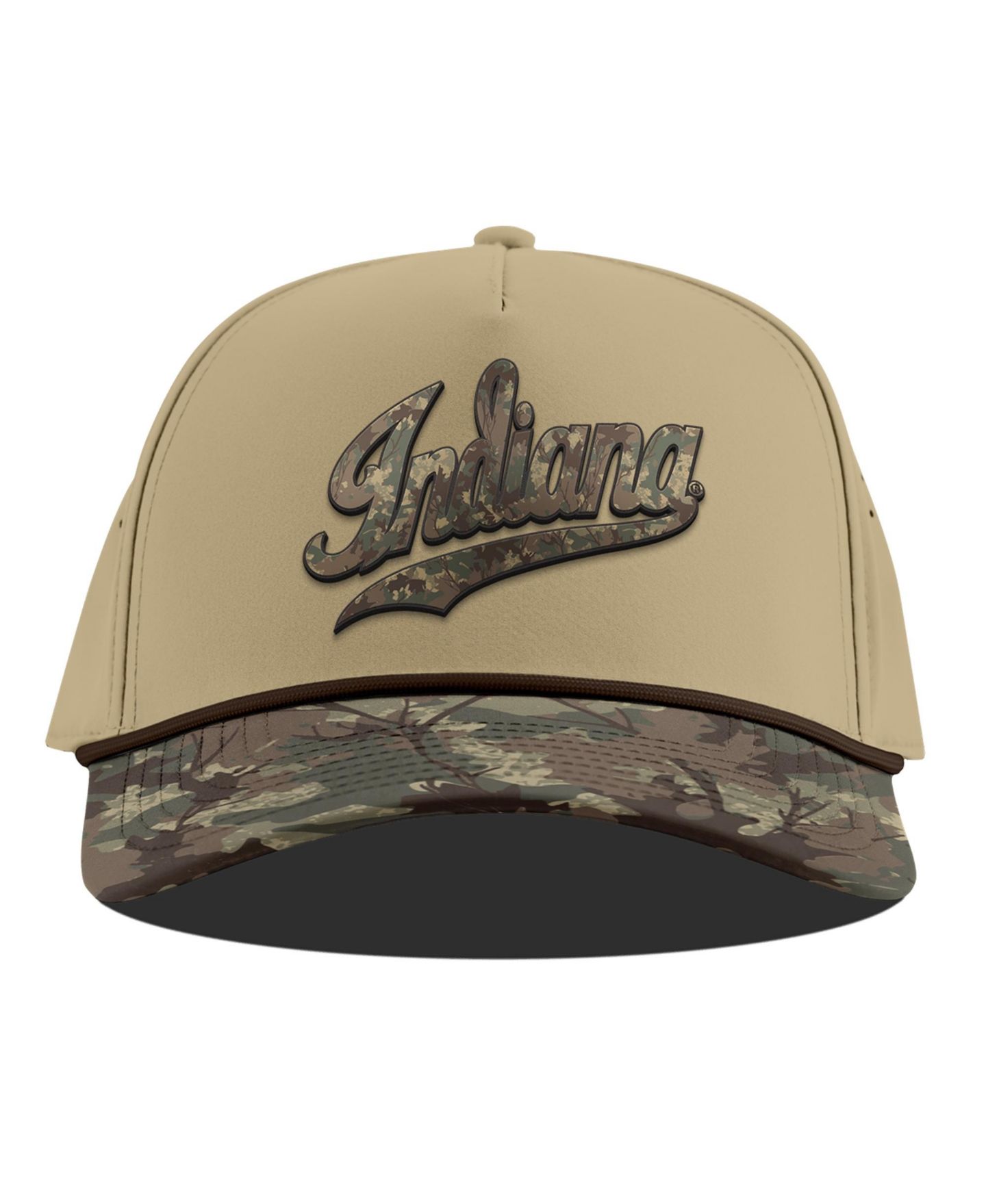 Кепка Branded Bills Tan Indiana Hoosiers Timber Camo Adjustable Hat — фото 2
