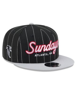 Men's Black/Silver Atlanta Falcons Sundays 9FIFTY Snapback Hat