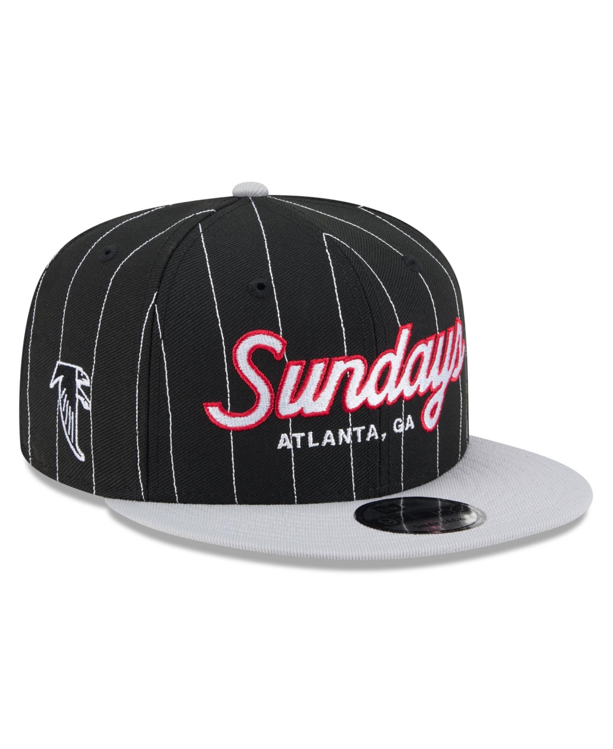 New Era Men's Black/Silver Atlanta Falcons Sundays 9FIFTY Snapback Hat - Black, Silver