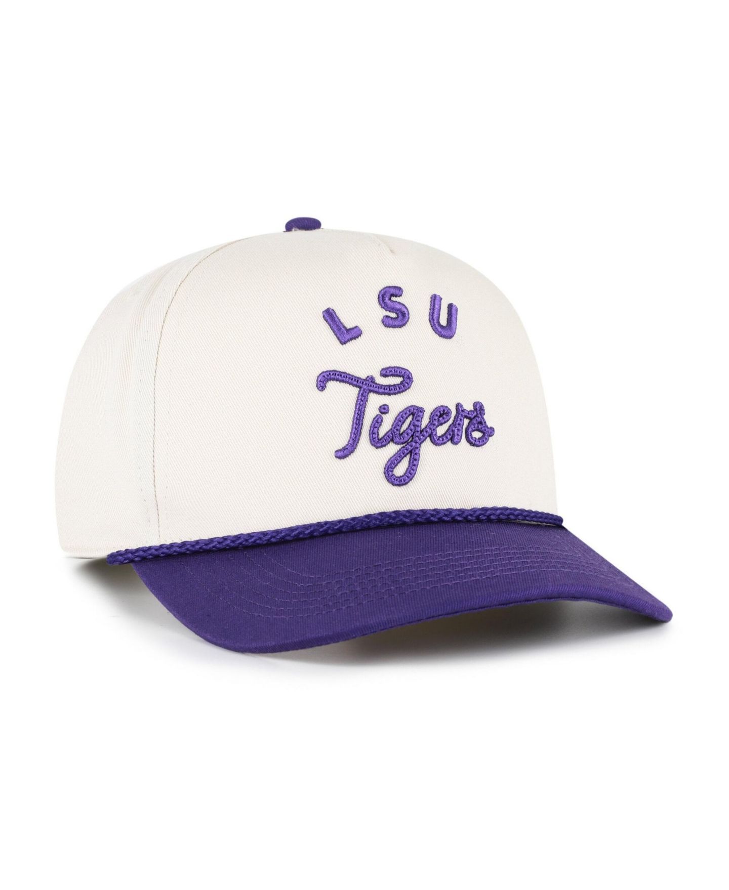 Женская кепка '47 Brand Cream/Purple LSU Tigers Rope Script Hitch Adjustable Hat — фото 2