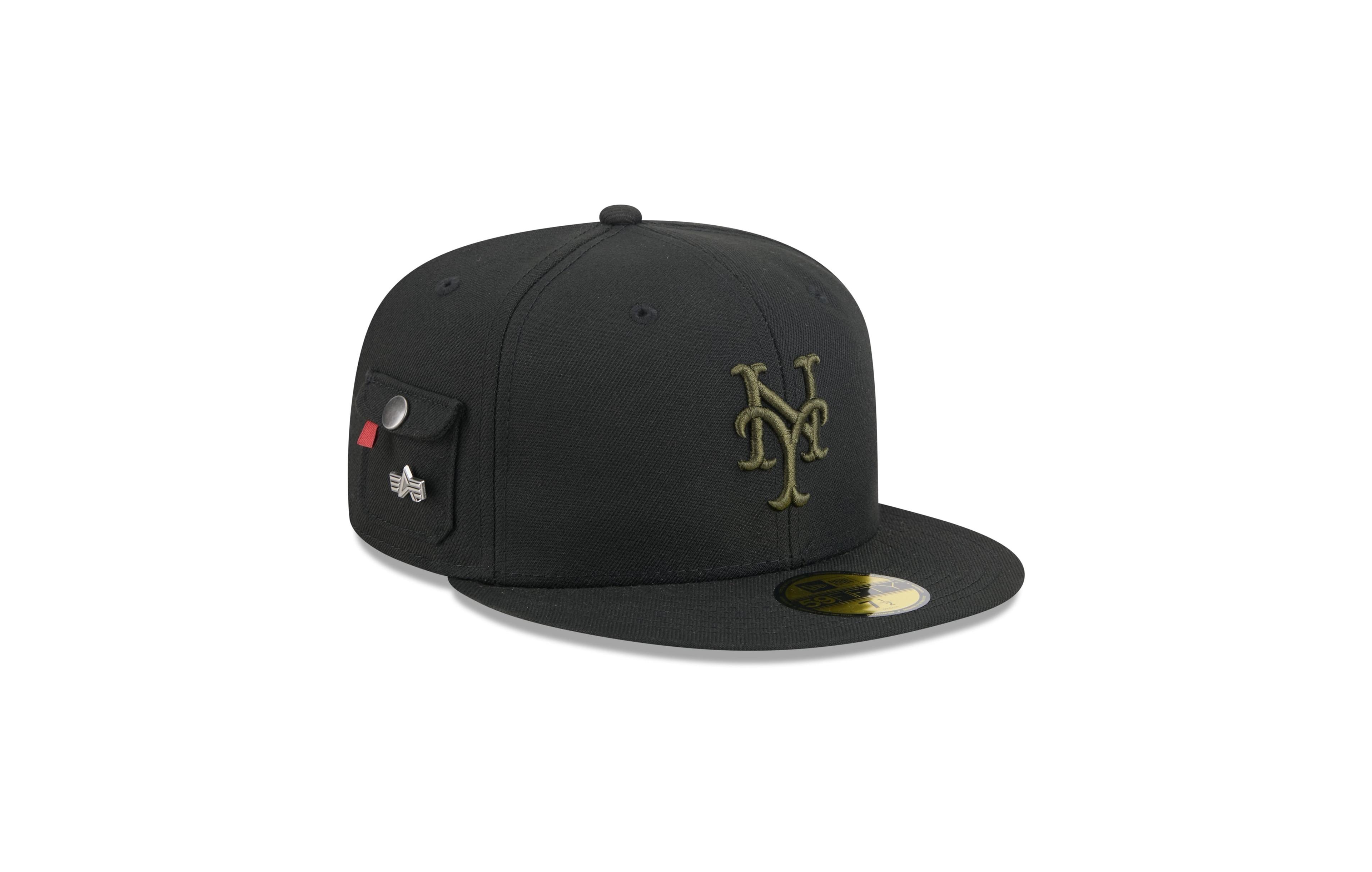 New Era X Alpha Industries Men's Black York Mets 59FIFTY Fitted Hat