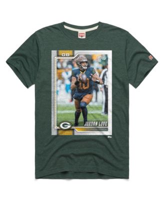 Men's and Women's Jordan Love Green Bay Packers NFL Topps Trading Card Tri-Blend T-Shirt