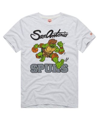 Men's and Women's Ash San Antonio Spurs x Teenage Mutant Ninja Turtles Michelangelo Tri-Blend T-Shirt