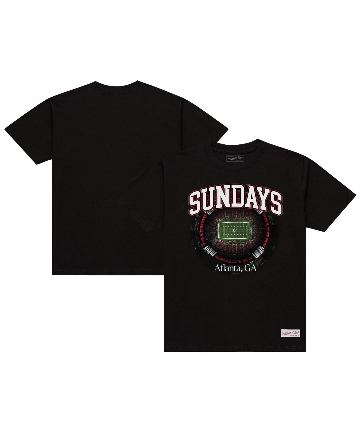 Mitchell & Ness Men's Black Atlanta Falcons Sundays Core Essential T-Shirt - Black