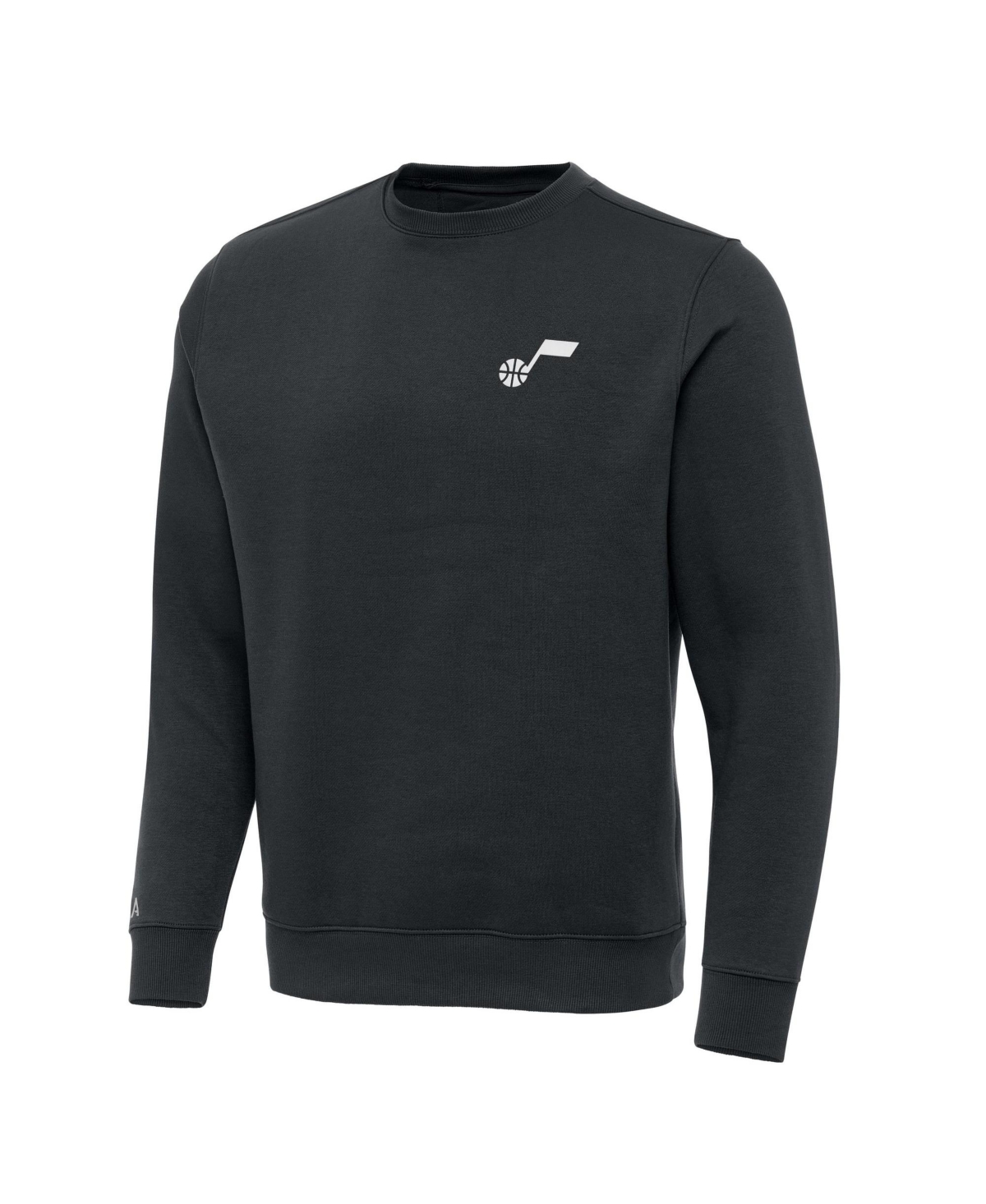 Antigua Men's Charcoal Utah Jazz Victory Crewneck Pullover Sweatshirt - Charcoal