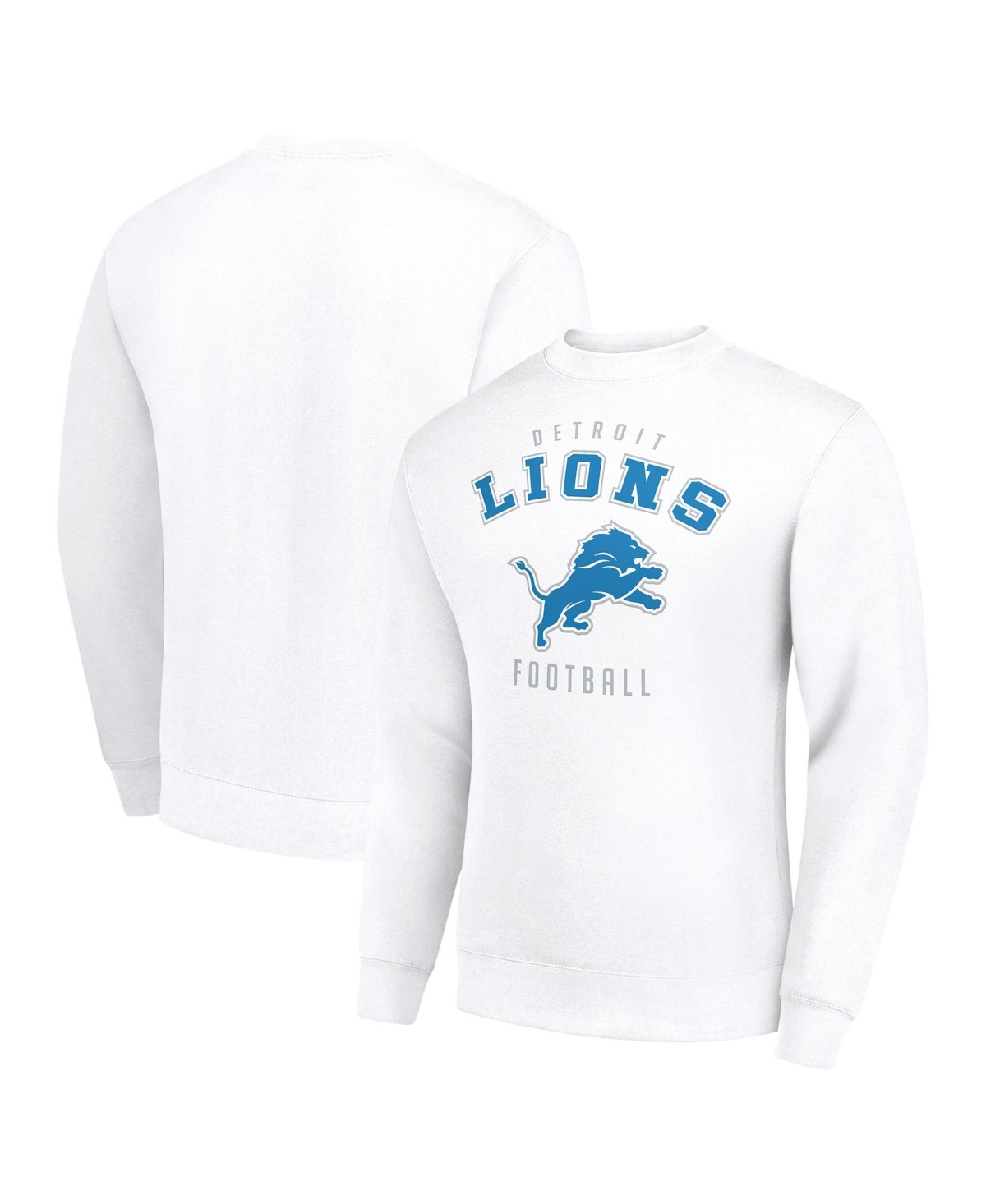 Starter Men's White Detroit Lions Team Logo Pullover Sweatshirt
