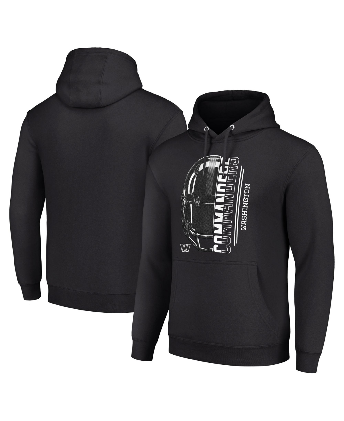 Starter Men's and Women's Black Washington Commanders Half Helmet Logo Pullover Hoodie