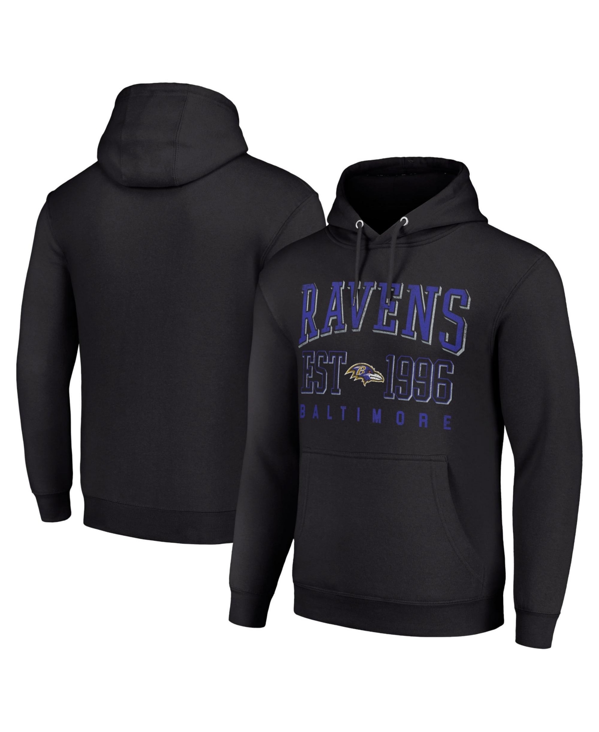 Starter Men's and Women's Black Baltimore Ravens Throwback Logo Pullover Hoodie
