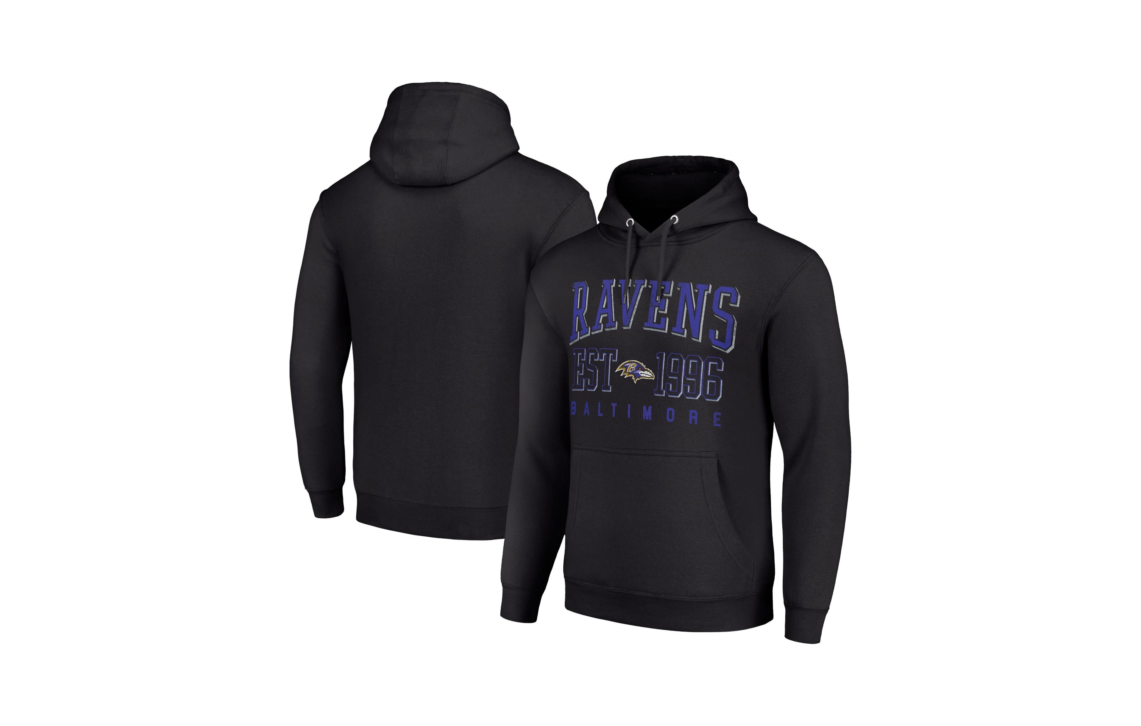 Starter Men's and Women's Black Baltimore Ravens Throwback Logo Pullover Hoodie