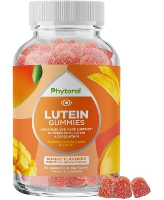 Lutein and Zeaxanthin Gummies for Adults, 20mg Lutein and 4mg Zeaxanthin per Serving, Mango, 60 Count