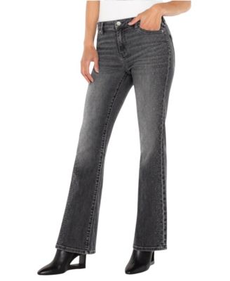 Women's Lucy Mid-Rise Bootcut Rhinestone-Embellished Jeans