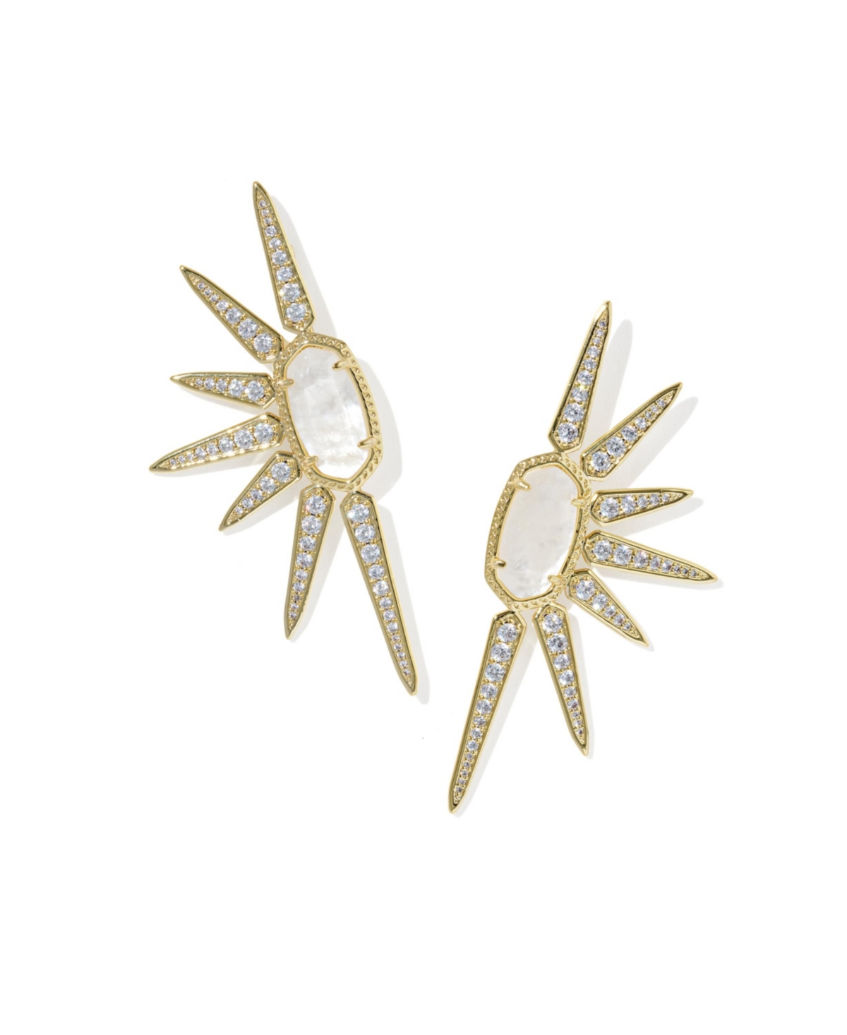 Kendra Scott Cubic Zirconia, Glass and Mother-of-Pearl Star Earrings
