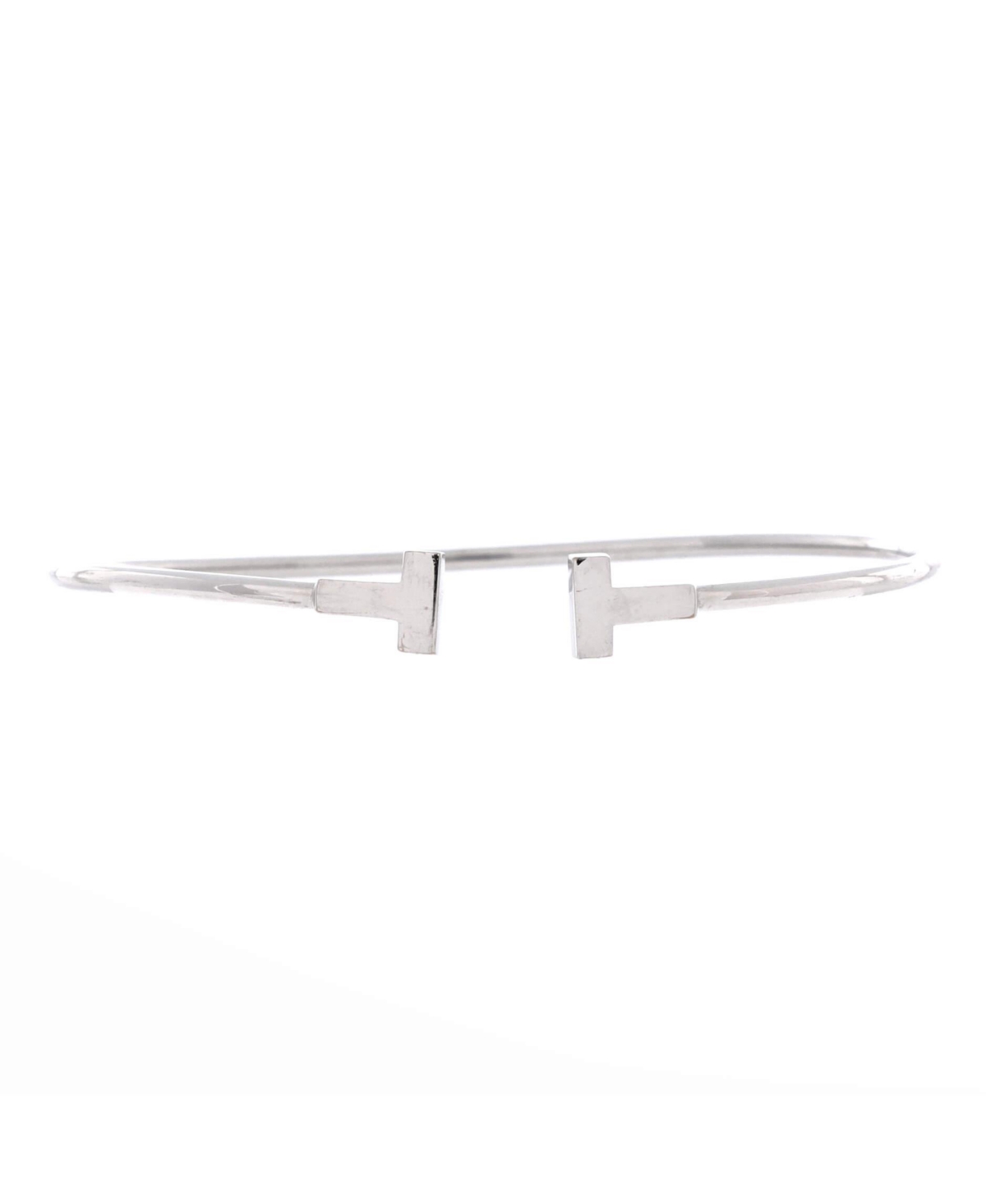 Pre-Owned Tiffany & Co 18K White Gold Tiffany T Bangle Bracelet
