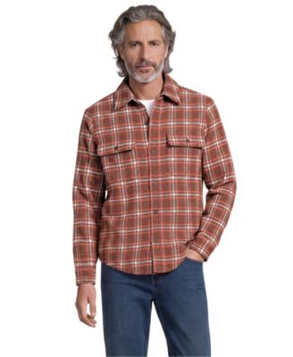 Men's High Pile Lined Rain Defense Authentic Flannel Shirt Jacket