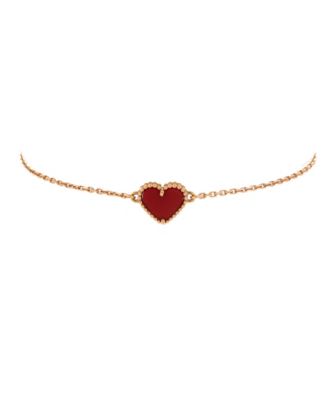 Sweet Alhambra Heart Bracelet in 18K Rose Gold