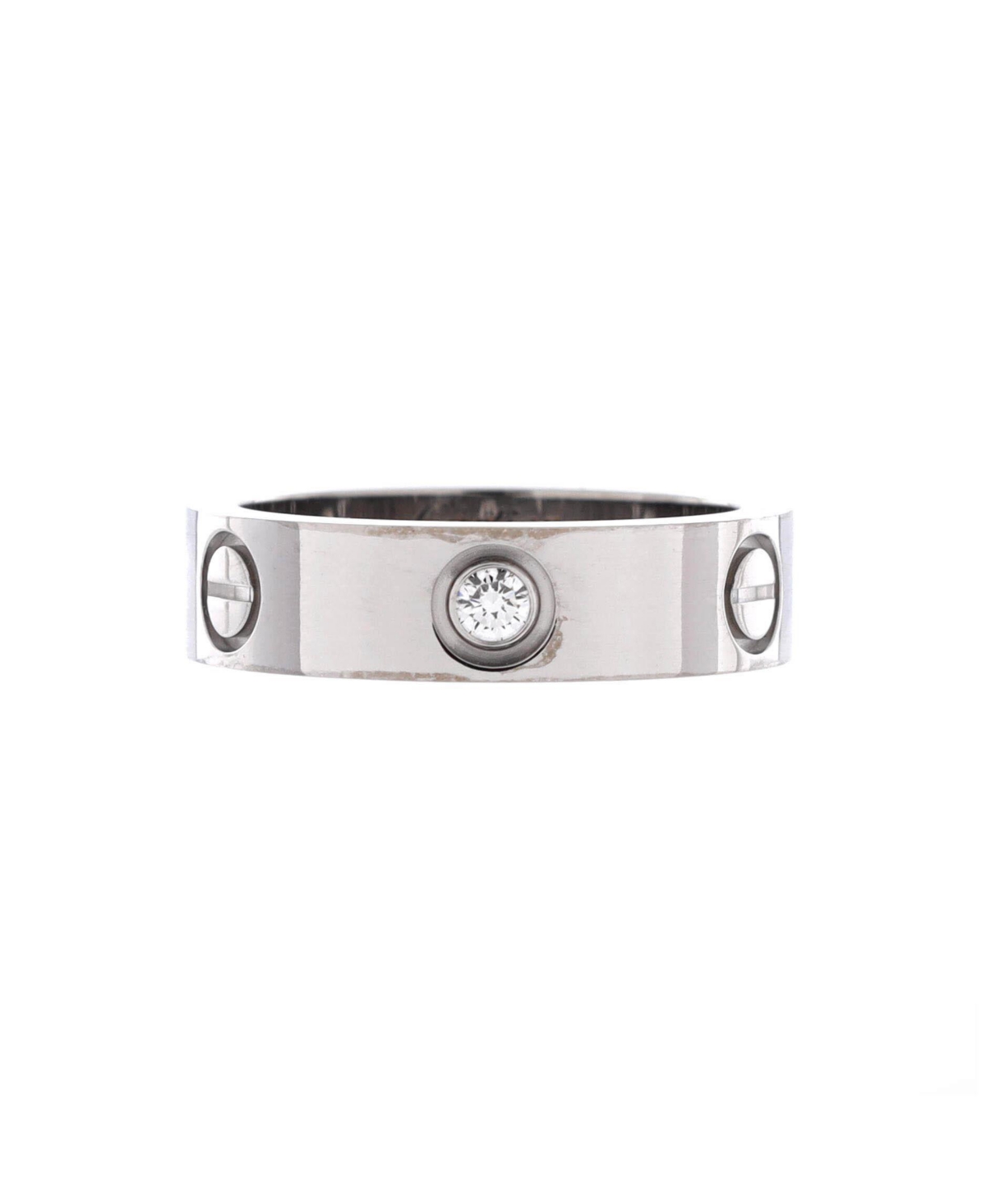 Pre-Owned Cartier Love Diamond Band Ring (0.22 ct.) in 18K White Gold - 18k white gold