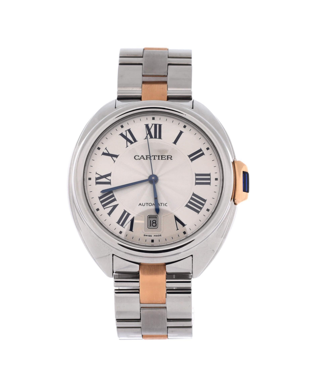 Pre-Owned Cartier Cle de Cartier Automatic Watch in Stainless Steel and Rose Gold 40mm