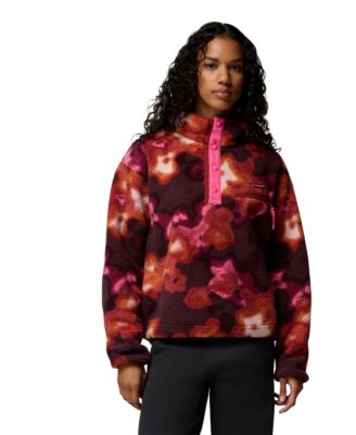 Women's Helvetia™ II Printed Cropped Half-Snap Fleece