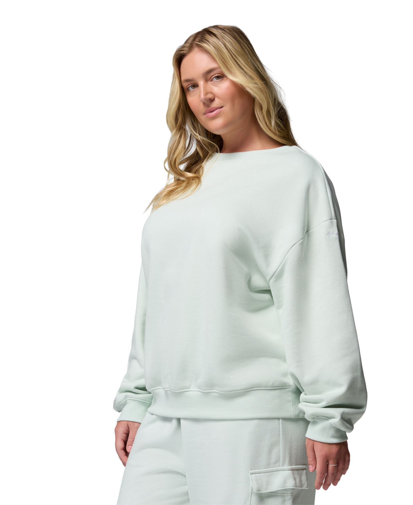 Женский свитшот Columbia Plus Size Aldermore Crewneck, цвет: Чёрный — фото 15