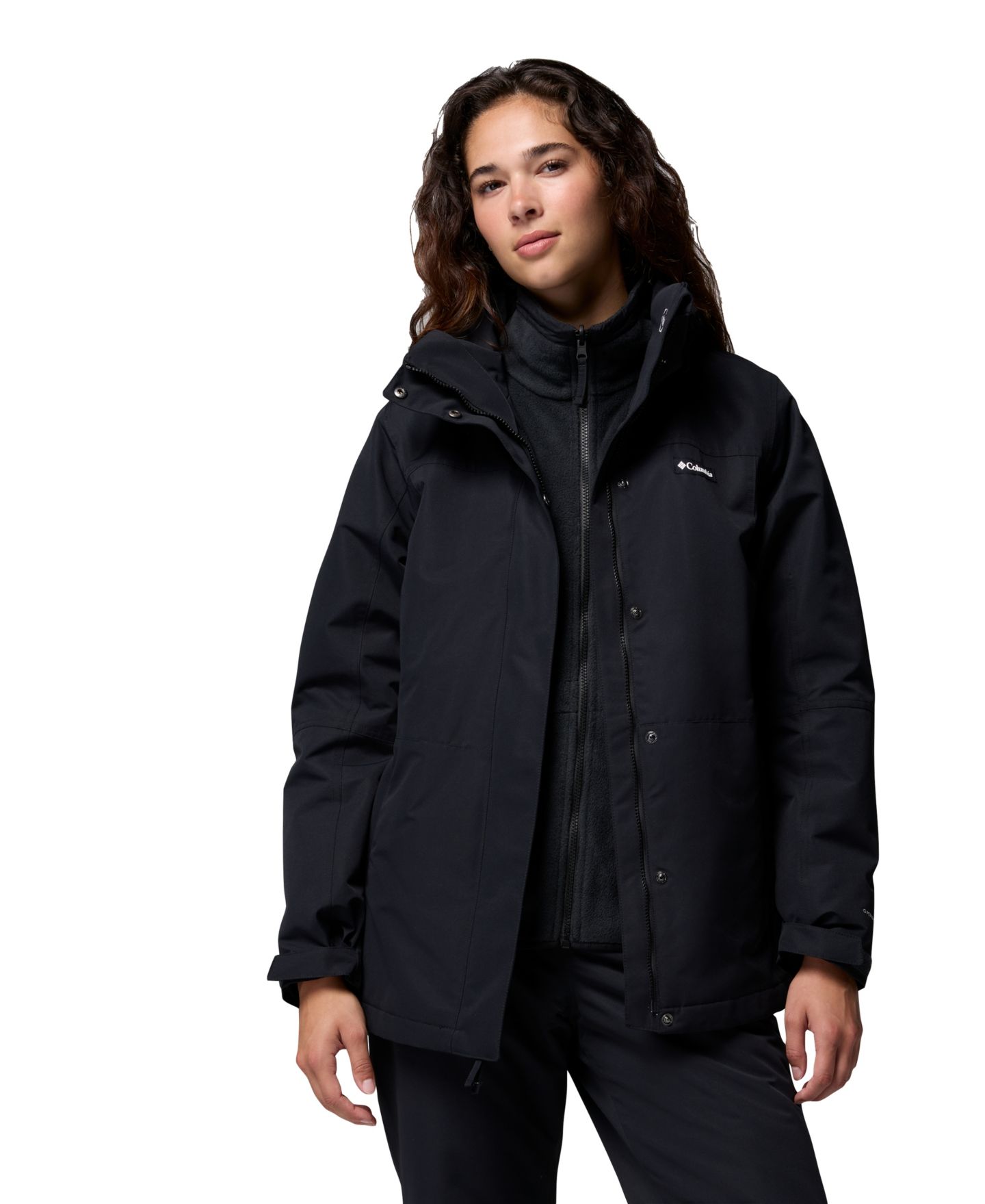 Женская куртка Columbia Bugaboo IV 3-in-1 Hooded Short, цвет: Чёрный — фото 1