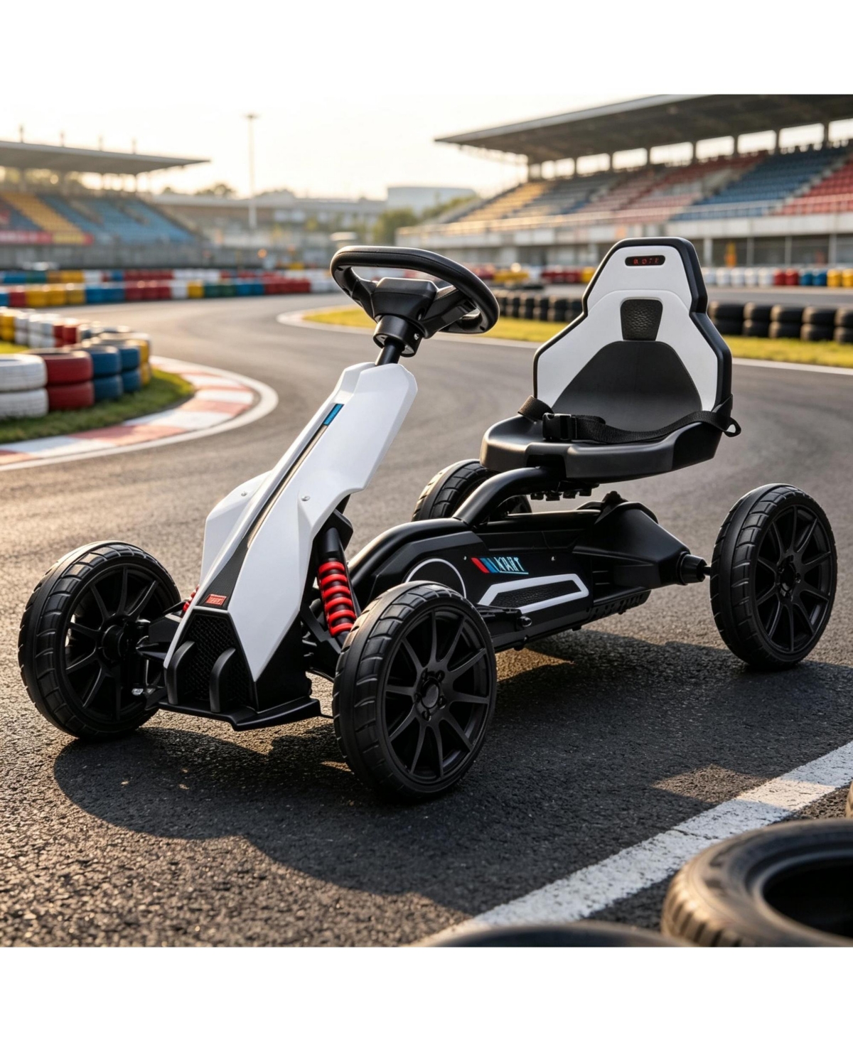 Sevorle 12V Electric Go Kart for Kids with Adjustable Speed Perfect for Children's Fun, for Ages 3-8 years